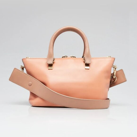 Chloe Two-Tone Pink Calfskin Leather Mini Baylee Bag - Picture 1 of 12
